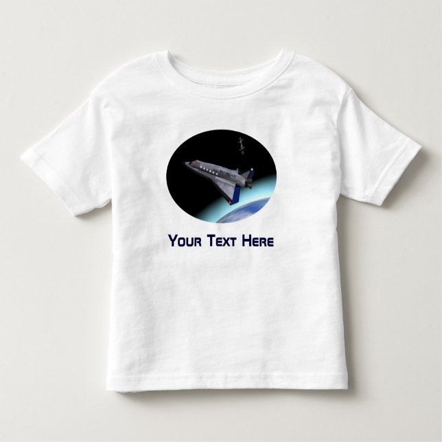 Camiseta Infantil El Al Maslool Space Shuttle (Frente)