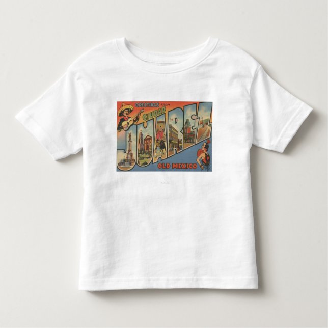 Camiseta Infantil El Paso, Texas - Ciudad Juarez (Frente)