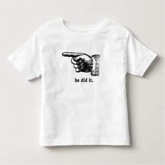 Camiseta Infantil Ele Fez Apontando Uma T-shirt De Dedo