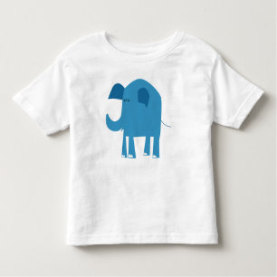 Camiseta Infantil elefante, azul, feliz