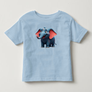 Camiseta Infantil Elefante Bebê Adorável Desenho Animado