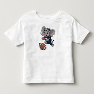 Camiseta Infantil Elefante Bebê Jogando Futebol