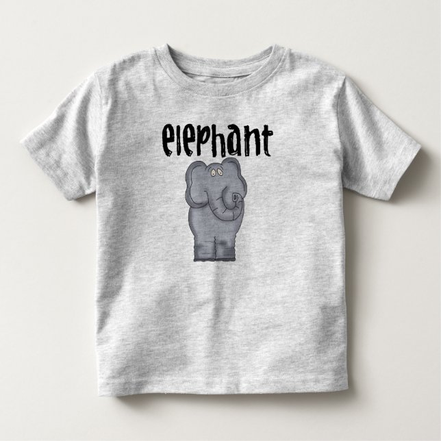 Camiseta Infantil Elefante cinza (Frente)