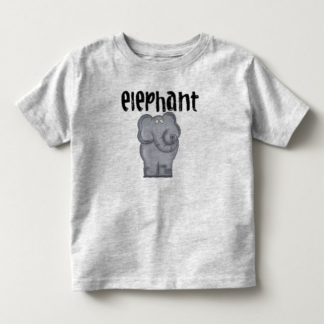 Camiseta Infantil Elefante cinza (Frente)