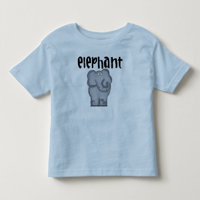 Camiseta Infantil Elefante cinzento (Frente)