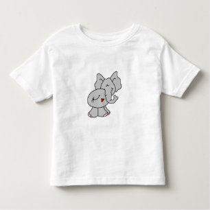Camiseta Infantil Elefante cinzento bonito