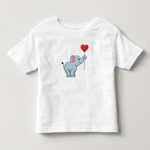Camiseta Infantil Elefante com balão de coração