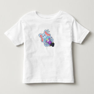 Camiseta Infantil Elefante como Biker com motocicleta.PNG