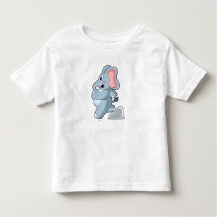 Camiseta Infantil Elefante como Runner