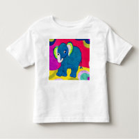 Elefante De Bebê Azul E Bonito - Design