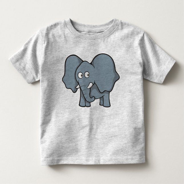 Camiseta Infantil Elefante de cinza (Frente)
