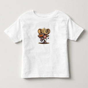 Camiseta Infantil Elefante do Touchdown: Futebol de cartum Toddler T