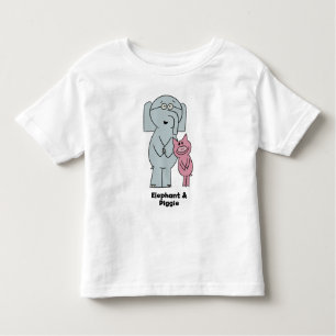 Camiseta Infantil Elefante e Piggie
