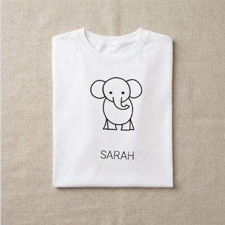 Camiseta Infantil Elefante Fofo
