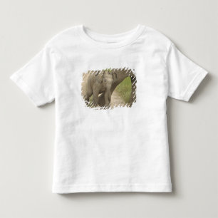 Camiseta Infantil Elefante indiano / asiático e filhote, Corbett 2