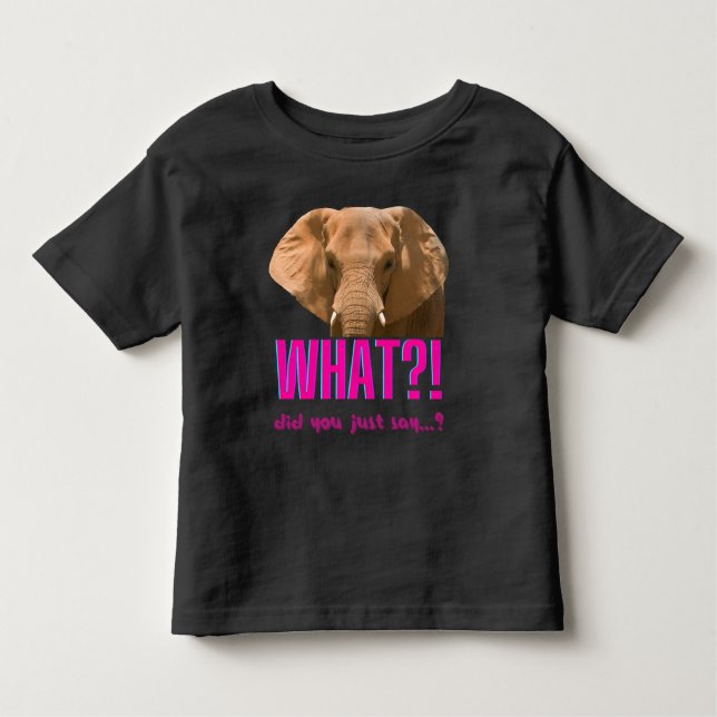 Camiseta Infantil Elefante, O Que Acabou De Dizer? (Frente)