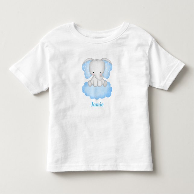 Camiseta Infantil Elefante para Bebês Personalizado (Frente)