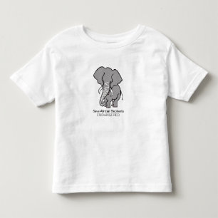 Camiseta Infantil Elefantes africanos salvos - Imagem animal ameaçad