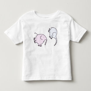 Camiseta Infantil Elefantes Felizes e Bonitos
