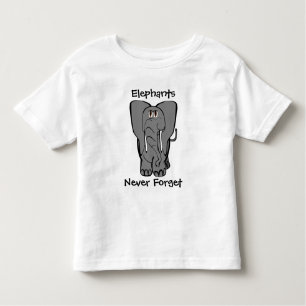 Camiseta Infantil Elefantes Nunca Esquecem - Personalizados
