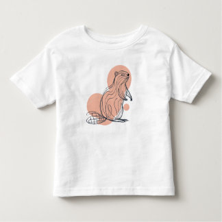 Camiseta Infantil Elegant Pink Beaver for Kids | Premium Minimalist 