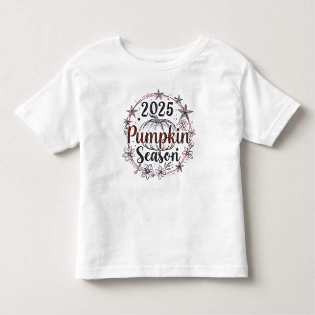 Camiseta Infantil Élegant Pumpkin Season 2025 - Autumn Fall Design (Frente)
