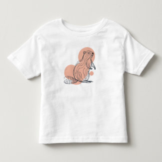 Camiseta Infantil Elegante Castor Rosa para Crianças | Minimalista P