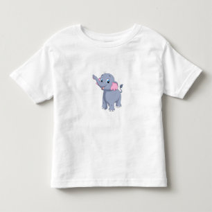 Camiseta Infantil Elegante Elefante de Desenho Animado – Elefante En