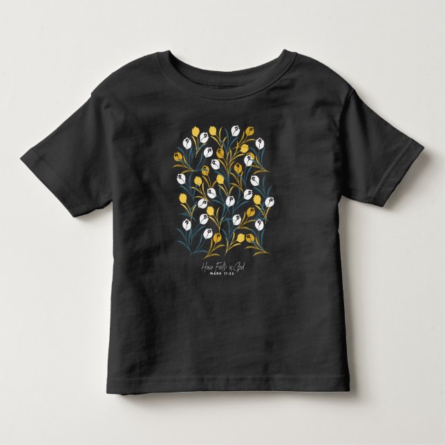 Camiseta Infantil Elegante Tulip Floral (Frente)