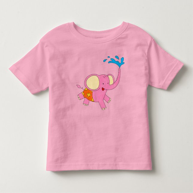 Camiseta Infantil Elemento Design de Elefante para Bebê (Frente)