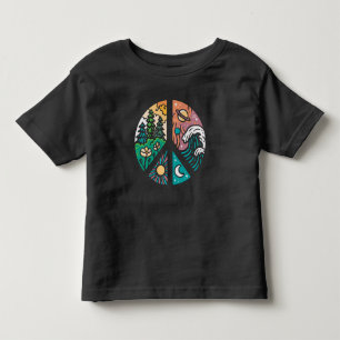 Camiseta Infantil Elementos Pacíficos: Natureza & Cosmos