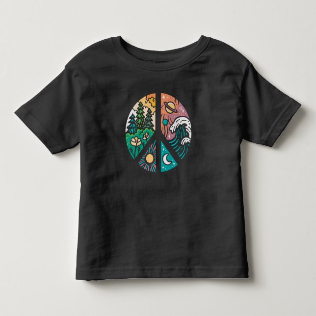Camiseta Infantil Elementos Pacíficos: Natureza & Cosmos (Frente)