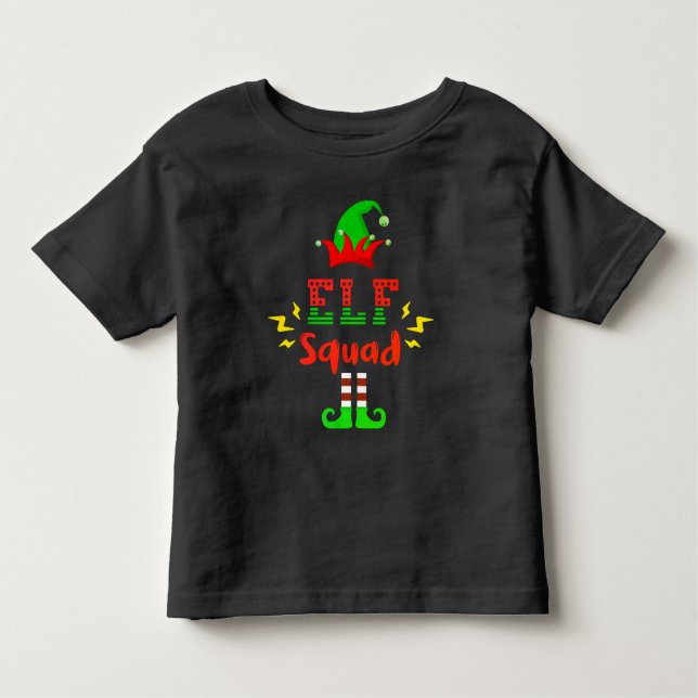 Camiseta Infantil ELF SQUAD FUNNY - T-Shirt FUN DE NATAL (Frente)