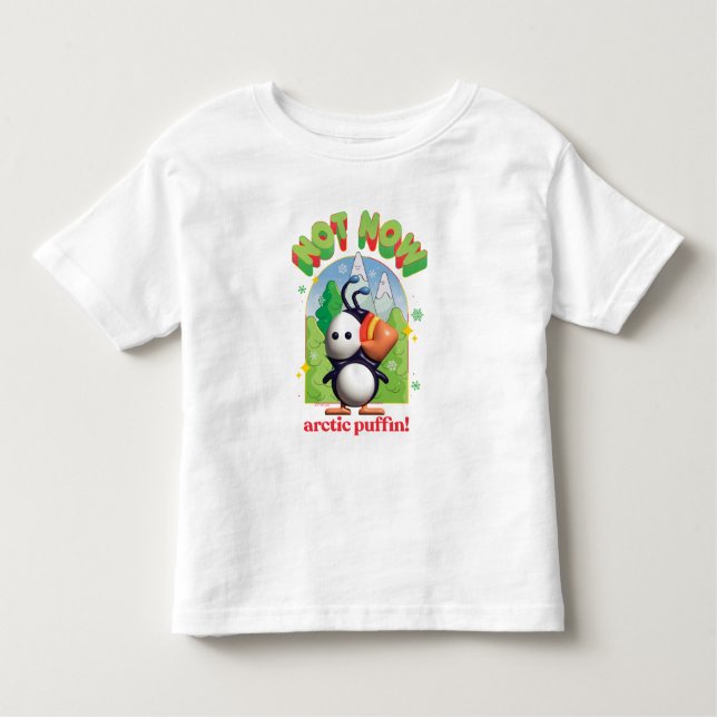 Camiseta Infantil Elf the Movie | Not Now Arctic Puffin! (Frente)