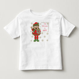 Camiseta Infantil Elfo Colorido Espelhante de Natal