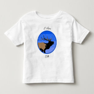 Camiseta Infantil Elk Bugling no inverno - Arte original sobre a vid