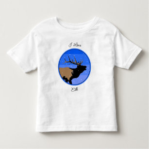 Camiseta Infantil Elk Bugling no inverno - Arte original sobre a vid