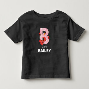 Camiseta Infantil Elmo Alfabeto B Bolhas