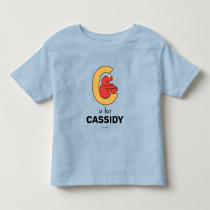 Camiseta Infantil Elmo Alfabeto C Laranja