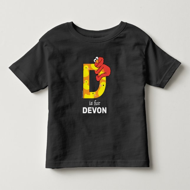 Camiseta Infantil Elmo Alfabeto | D Pato (Frente)