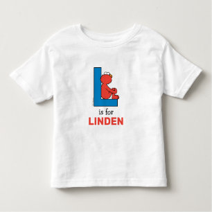 Camiseta Infantil Elmo Alphabet   Azul L