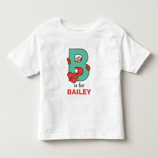 Camiseta Infantil Elmo Alphabet | B Teto (Frente)