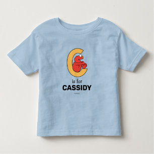 Camiseta Infantil Elmo Alphabet   C Laranja