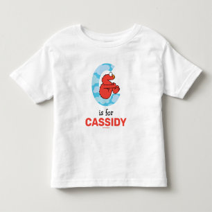 Camiseta Infantil Elmo Alphabet   C Nuvens