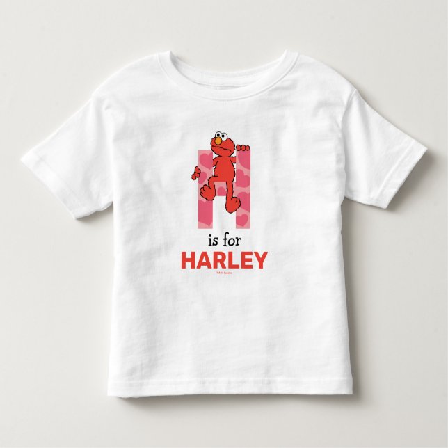 Camiseta Infantil Elmo Alphabet | H Corações (Frente)