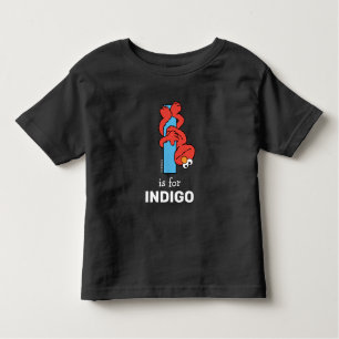 Camiseta Infantil Elmo Alphabet   I Azul