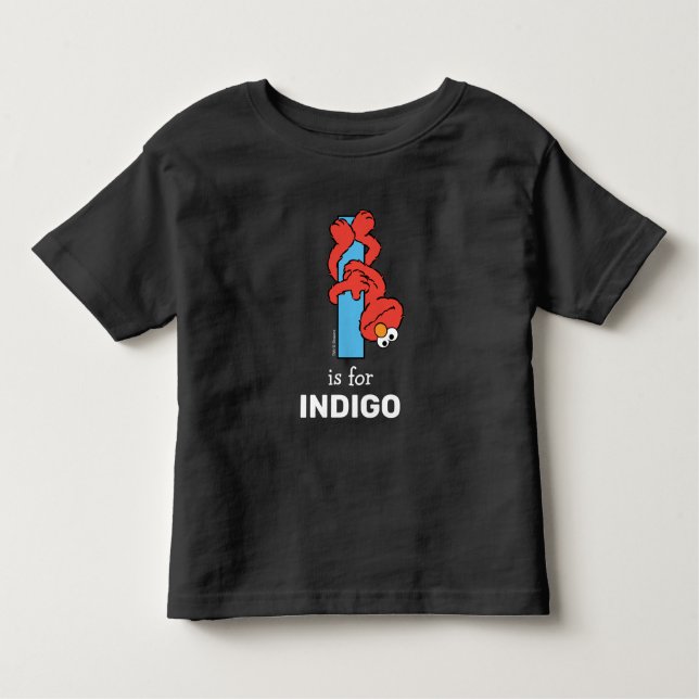 Camiseta Infantil Elmo Alphabet | I Azul (Frente)
