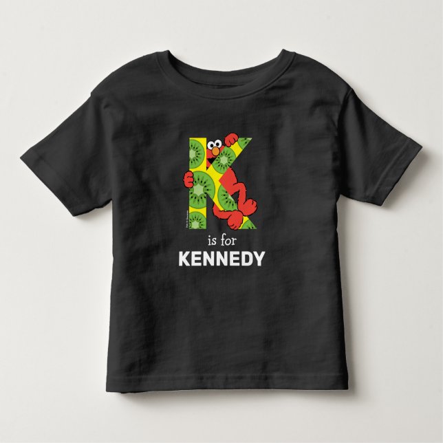 Camiseta Infantil Elmo Alphabet | K Kiwi (Frente)