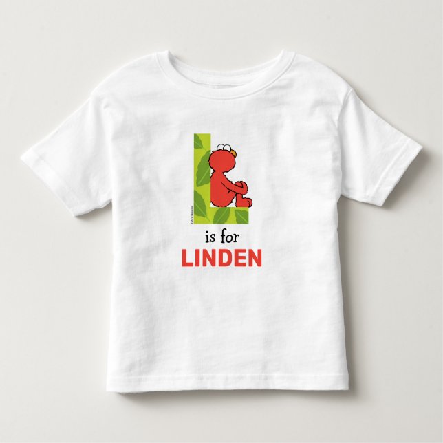 Camiseta Infantil Elmo Alphabet | L Folha (Frente)