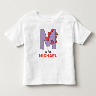 Camiseta Infantil Elmo Alphabet   M Roxo